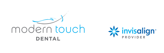 modern touch dental logo and invisalign logo