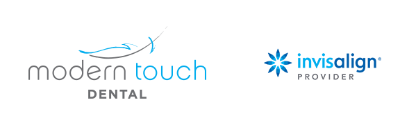 modern touch dental logo and invisalign logo