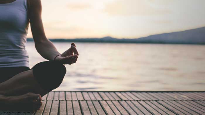 Girl meditating